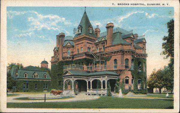 Brooks Hospital Dunkirk, NY Postcard