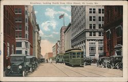 Broadway looking North from Live Street St. Louis, MO Postcard Postcard Postcard