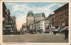 Woodward Avenue Detroit, MI Postcard Postcard Postcard