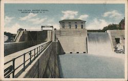 The Locks Barge Canal Seneca Falls, NY Postcard Postcard Postcard