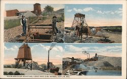 Four Ways of Hoisting, Lead and Zinc Mines Joplin, MO Postcard Postcard Postcard