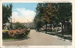 View of Elms Boulevard Postcard