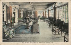 Sun Parlor, Hotel Snapp Excelsior Springs, MO Postcard Postcard Postcard