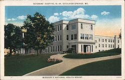 Veterans' Hospital Excelsior Springs, MO Postcard Postcard Postcard