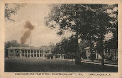 Colonnade and Post Office - Chautauqua Institution New York Postcard Postcard Postcard