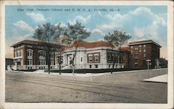 Elks' Club, Carnegie Library and Y.M.C.A. Postcard