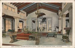 East Lounge Edgewater Beach Hotel Chicago, IL Postcard Postcard Postcard